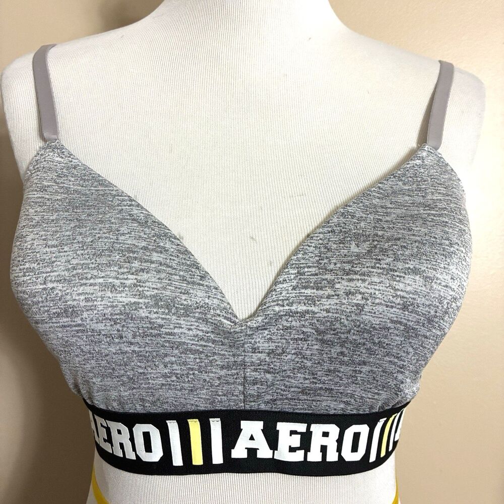 Aeropostale Sz 38C Seamless Bras 2 Way Bra Wireless Logo Band Padded Lightweight